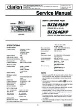 Clarion DXZ645MP OEM Service