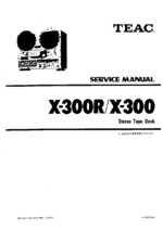 Teac X-300 OEM Service