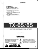 ONKYO TX65 OEM Owners